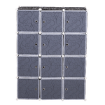 HOMCOM-Armadio-Guardaroba-Modulare-Cubi-Salvaspazio-da-Casa-Bianco-e-Nero-in-PP-111-x-47-x-145-cm