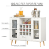 HOMCOM-Credenza-Moderna-da-Cucina-con-Cantinetta-Vini-12-Bottiglie-Cassetto-e-Armadietti-in-Legno-100x33x80cm-Bianco