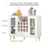 HOMCOM-Credenza-Moderna-da-Cucina-con-Cantinetta-Vini-12-Bottiglie-Cassetto-e-Armadietti-in-Legno-100x33x80cm-Bianco