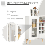 HOMCOM-Credenza-Moderna-da-Cucina-con-Cantinetta-Vini-12-Bottiglie-Cassetto-e-Armadietti-in-Legno-100x33x80cm-Bianco