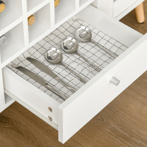 HOMCOM-Credenza-Moderna-da-Cucina-con-Cantinetta-Vini-12-Bottiglie-Cassetto-e-Armadietti-in-Legno-100x33x80cm-Bianco