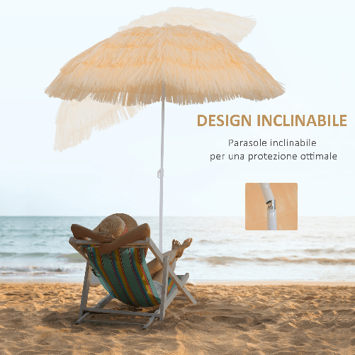 Outsunny-Ombrellone-da-Spiaggia-a-8-Stecche-con-Palo-Inclinabile-in-Poliestere-e-Metallo-1-6x2-m-Beige