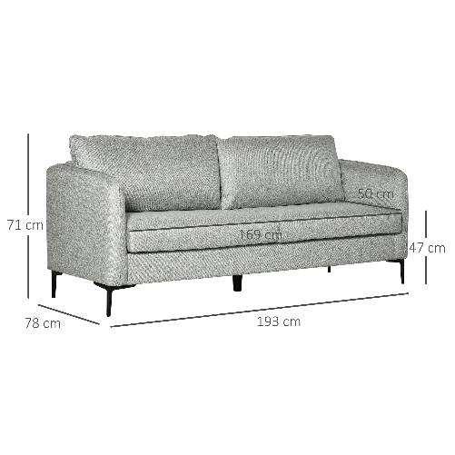 HOMCOM-Divano-3-Posti-in-Tessuto-Grigio-con-5-Piedini-e-Doghe-193x78x71cm