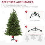 HOMCOM-Albero-di-Natale-Artificiale-da-150cm-con-440-Rami-Base-Pieghevole-e-Rimovibile