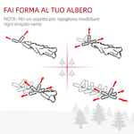 HOMCOM-Albero-di-Natale-Artificiale-da-150cm-con-440-Rami-Base-Pieghevole-e-Rimovibile