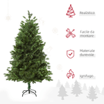 HOMCOM-Albero-di-Natale-Artificiale-da-150cm-con-440-Rami-Base-Pieghevole-e-Rimovibile
