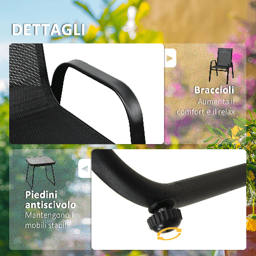 Outsunny-Set-da-Giardino-3-Pezzi-con-Tavolino-e-2-Sedie-Impilabili-in-Acciaio-e-Tessuto-Traforato-Nero