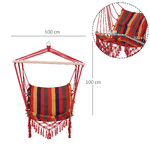 Outsunny-Amaca-Sedia-Sospesa-in-Poliestere-Colorata-100x60x100cm