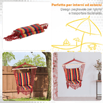 Outsunny-Amaca-Sedia-Sospesa-in-Poliestere-Colorata-100x60x100cm