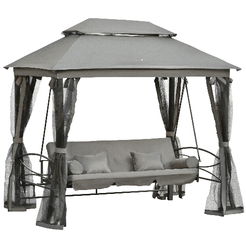 Outsunny-Dondolo-da-Giardino-3-Posti-Lettino-e-Gazebo-Design-3-in-1-con-Tettuccio-256x172x248-cm-Grigio-Scuro
