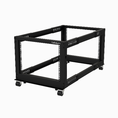 StarTech-com-Server-Rack-a-4-Montanti-8U-Open-Frame-Armadio-Rack-di-Rete-19--con-Ruote-piedini-di-livellamento-o-montaggio-a-pavimento-Quadro-Rack-Scorrevole-profondita-regolabile-per-apparecchiature-AV-Dati-IT