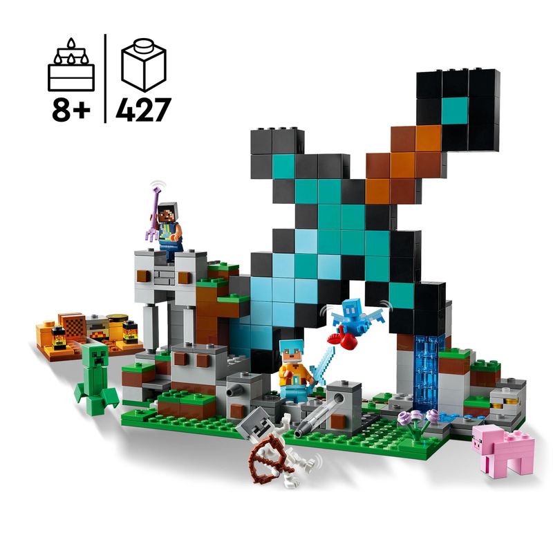 LEGO-Minecraft-21244-The-Sword-Toy-E-Creeper-Skeleton-Per-I-Bambini