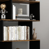 HOMCOM-Libreria-Moderna-Asimmetrica-a-Parete-con-5-Ripiani-in-Legno-70x29-5x163cm-Marrone-Rustico