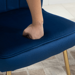 HOMCOM-Set-2-Sedie-Moderne-e-Imbottite-per-Salotto-o-Soggiorno-con-Rivestimento-Effetto-Vellutato-57x58x88cm-Blu