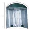 Outsunny-Ombrellone-da-Spiaggia-e-da-Giardino-2x2-m-con-Tenda-in-Poliestere-e-Metallo-Verde-e-Bianco
