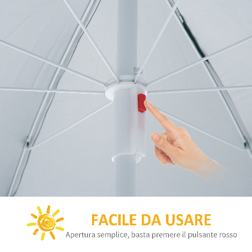 Outsunny-Ombrellone-da-Spiaggia-e-da-Giardino-2x2-m-con-Tenda-in-Poliestere-e-Metallo-Verde-e-Bianco