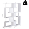 HOMCOM-Mobile-a-Scaffali-Libreria-5-Livelli-in-Legno-Bianco-120x28-6x160cm