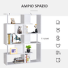 HOMCOM-Mobile-a-Scaffali-Libreria-5-Livelli-in-Legno-Bianco-120x28-6x160cm