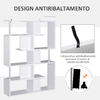 HOMCOM-Mobile-a-Scaffali-Libreria-5-Livelli-in-Legno-Bianco-120x28-6x160cm