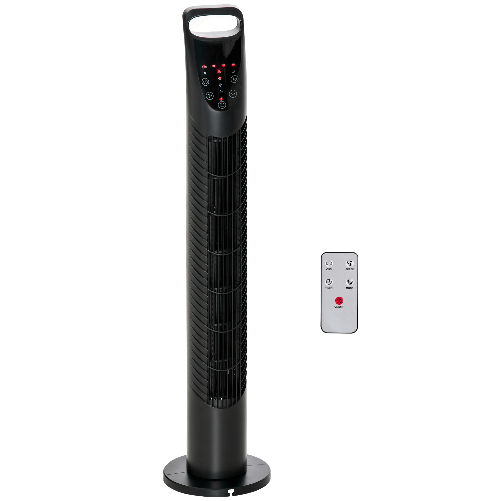 HOMCOM-Ventilatore-a-Colonna-con-Telecomando-fino-a-5m-Oscillante-70--con-3-Modalita-e-3-Velocita-Timer-7-5h-40W-Nero--18x78-5cm