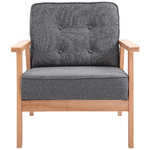 HOMCOM-Poltrona-Vintage-Stile-Scandinavo-Morbida-e-Ammortizzata-Trapuntatura-a-Bottoni-con-Piping-sui-Bordi-del-Cuscino-Legno-di-Faggio-Lino-Grigio-Max--200-kg-64-5x70x74cm