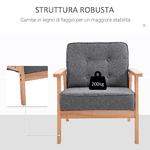 HOMCOM-Poltrona-Vintage-Stile-Scandinavo-Morbida-e-Ammortizzata-Trapuntatura-a-Bottoni-con-Piping-sui-Bordi-del-Cuscino-Legno-di-Faggio-Lino-Grigio-Max--200-kg-64-5x70x74cm