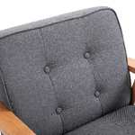 HOMCOM-Poltrona-Vintage-Stile-Scandinavo-Morbida-e-Ammortizzata-Trapuntatura-a-Bottoni-con-Piping-sui-Bordi-del-Cuscino-Legno-di-Faggio-Lino-Grigio-Max--200-kg-64-5x70x74cm