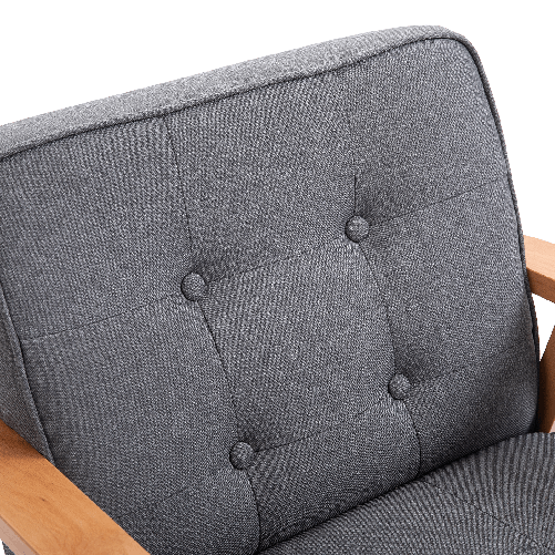 HOMCOM-Poltrona-Vintage-Stile-Scandinavo-Morbida-e-Ammortizzata-Trapuntatura-a-Bottoni-con-Piping-sui-Bordi-del-Cuscino-Legno-di-Faggio-Lino-Grigio-Max--200-kg-64-5x70x74cm