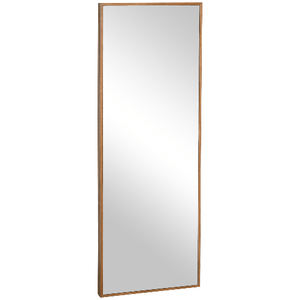 HOMCOM Specchio da parete e da appoggio in Legno di Pino con Ganci inclusi, 45x125cm