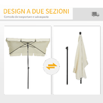 Outsunny-Ombrellone-da-Giardino-Rettangolare-2x1-3-m-con-Inclinazione-Regolabile-e-Palo-in-Alluminio-Beige-e-Nero