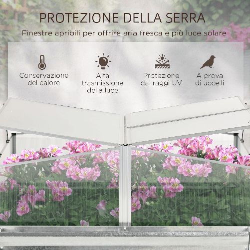 Outsunny-Fioriera-in-Metallo-Rialzata-con-Copertura-in-PC-per-Uso-Esterno-in-Giardino-e-Balcone-126x107x57-5-67-5-cm