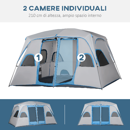 Outsunny-Tenda-da-Campeggio-4-8-Posti-con-2-Stanze-e-Finestre-Anti-UV-e-Impermeabile-Grigia
