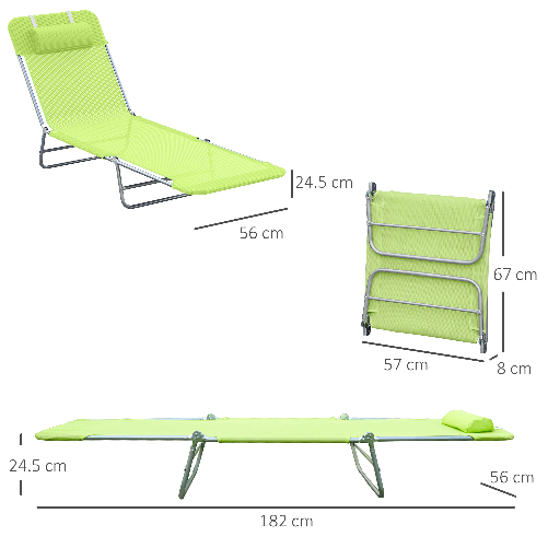 Outsunny-Lettino-Prendisole-Pieghevole-con-Schienale-Reclinabile-e-Cuscino-182x56x24-5cm