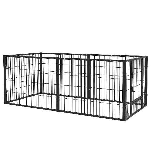 PawHut-Recinto-per-Cani-di-piccola-taglia-con-6-pannelli-per-esterni-e-Interni-82-5-150x79x61cm-Metallo