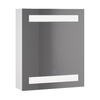 HOMCOM-Armadietto-Pensile-da-Bagno-con-1-Anta-Specchio-e-Luci-a-LED---2-Ripiani-Interni---MDF-Bianco--60-x-50-x-15cm-