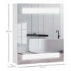 HOMCOM-Armadietto-Pensile-da-Bagno-con-1-Anta-Specchio-e-Luci-a-LED---2-Ripiani-Interni---MDF-Bianco--60-x-50-x-15cm-