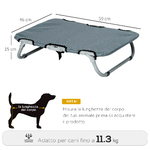 PawHut-Lettino-per-Cani-Pieghevole-in-Acciaio-e-Tessuto-Oxford-per-Interni-ed-Esterni-59x46x15-cm-Grigia