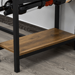 HOMCOM-Set-Tavolo-con-2-Sgabelli-Alti-da-Bar-Portabottiglie-e-Portabicchieri-in-Stile-Industriale