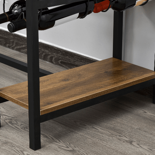 HOMCOM-Set-Tavolo-con-2-Sgabelli-Alti-da-Bar-Portabottiglie-e-Portabicchieri-in-Stile-Industriale