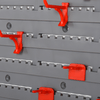 DURHAND-54pz-Contenitore-Portautensile-con-50-ganci-montaggio-a-muro-rosso-grigo