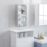 HOMCOM-Armadietto-Medicinale-Cassetta-Porta-Medicina-a-Quattro-Ripiani-in-Acciaio-Inox-30x12x60cm