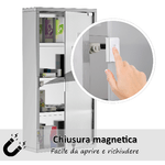 HOMCOM-Armadietto-Medicinale-Cassetta-Porta-Medicina-a-Quattro-Ripiani-in-Acciaio-Inox-30x12x60cm