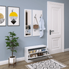 HOMCOM-Mobile-per-Ingresso-in-Legno-Set-3-Pezzi-con-Scarpiera-Appendiabiti-e-Specchio-80x27x46-5cm---Bianco