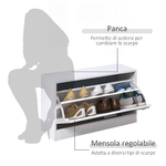 HOMCOM-Mobile-per-Ingresso-in-Legno-Set-3-Pezzi-con-Scarpiera-Appendiabiti-e-Specchio-80x27x46-5cm---Bianco