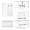 HOMCOM-Mobile-per-Ingresso-in-Legno-Set-3-Pezzi-con-Scarpiera-Appendiabiti-e-Specchio-80x27x46-5cm---Bianco