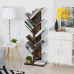 HOMCOM-scaffale-libreria-design-scaffale-in-legno-ad-Albero-in-Stile-Industriale-con-10-Ripiani-Color-Legno