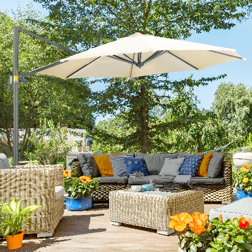 Outsunny-Ombrellone-da-Giardino-Decentrato-3x2-5-m-con-Angolazione-Regolabile-e-Girevole-a-360--Crema