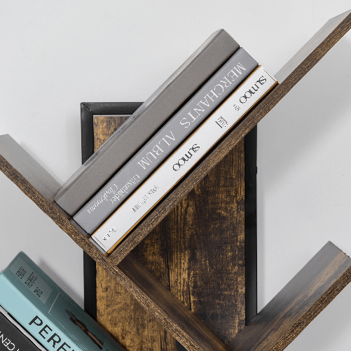 HOMCOM-scaffale-libreria-design-scaffale-in-legno-ad-Albero-in-Stile-Industriale-con-10-Ripiani-Color-Legno