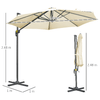 Outsunny-Ombrellone-da-Giardino-Decentrato-3x2-5-m-con-Angolazione-Regolabile-e-Girevole-a-360--Crema