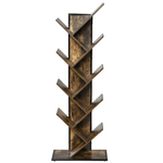 HOMCOM-scaffale-libreria-design-scaffale-in-legno-ad-Albero-in-Stile-Industriale-con-10-Ripiani-Color-Legno
